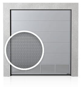 Aluminium industriële sectionaal deur/poort met ventilatiebodempaneel (visgraat)
