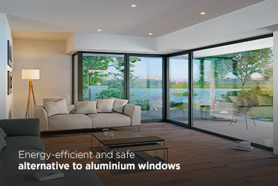 Energy-efficient and safe alternative to aluminium windows 