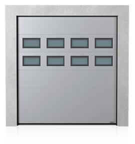 Industrial sectional door with windows A-2 x2