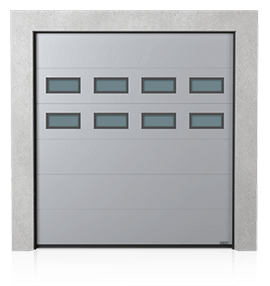Industriële sectionaal deur/poort met vensters A-1 x2