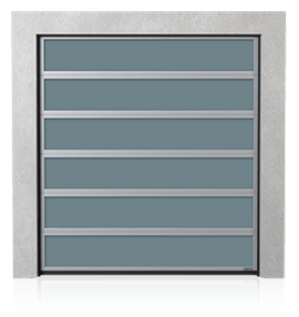 Industrial aluminium sectional door with VISUAL glazing
