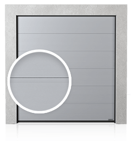 Industrial sectional door with profiled V ribs (V)